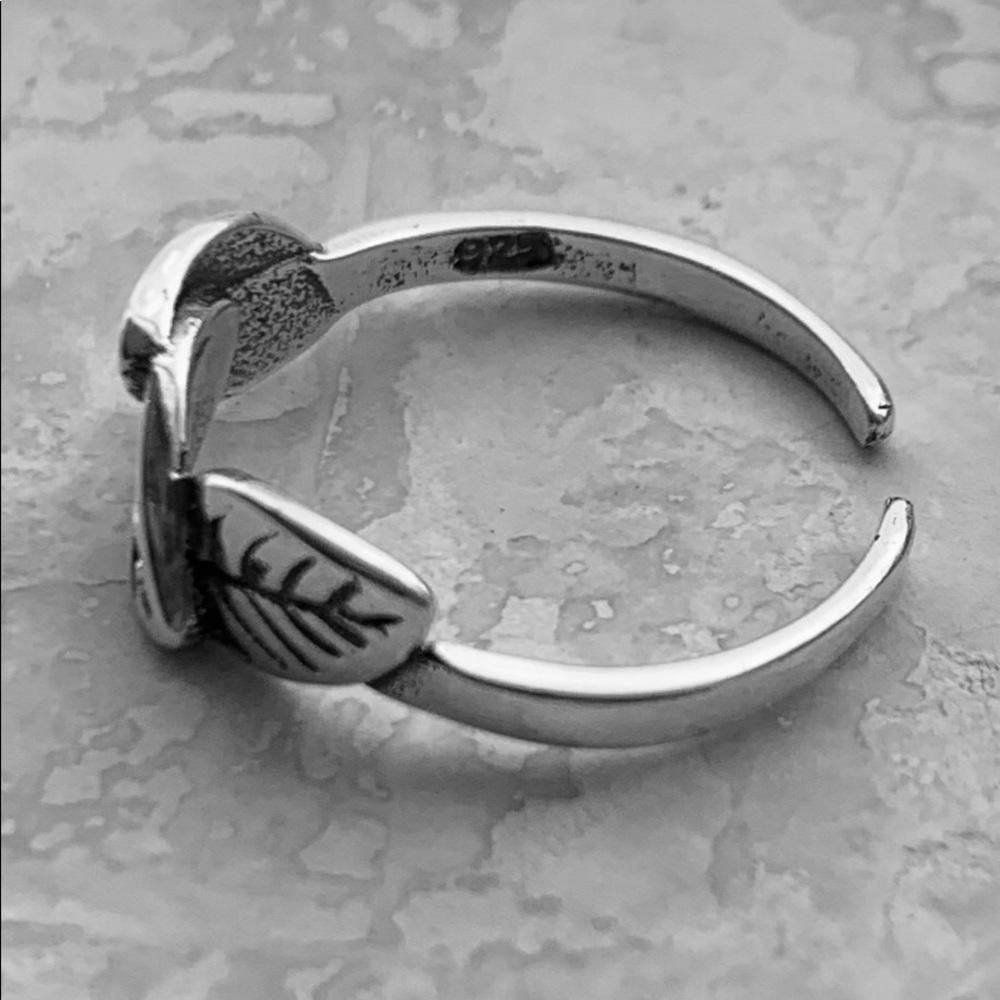 Sterling Silver Leaves Toe Ring, Tree Ring, Leaf - image 8